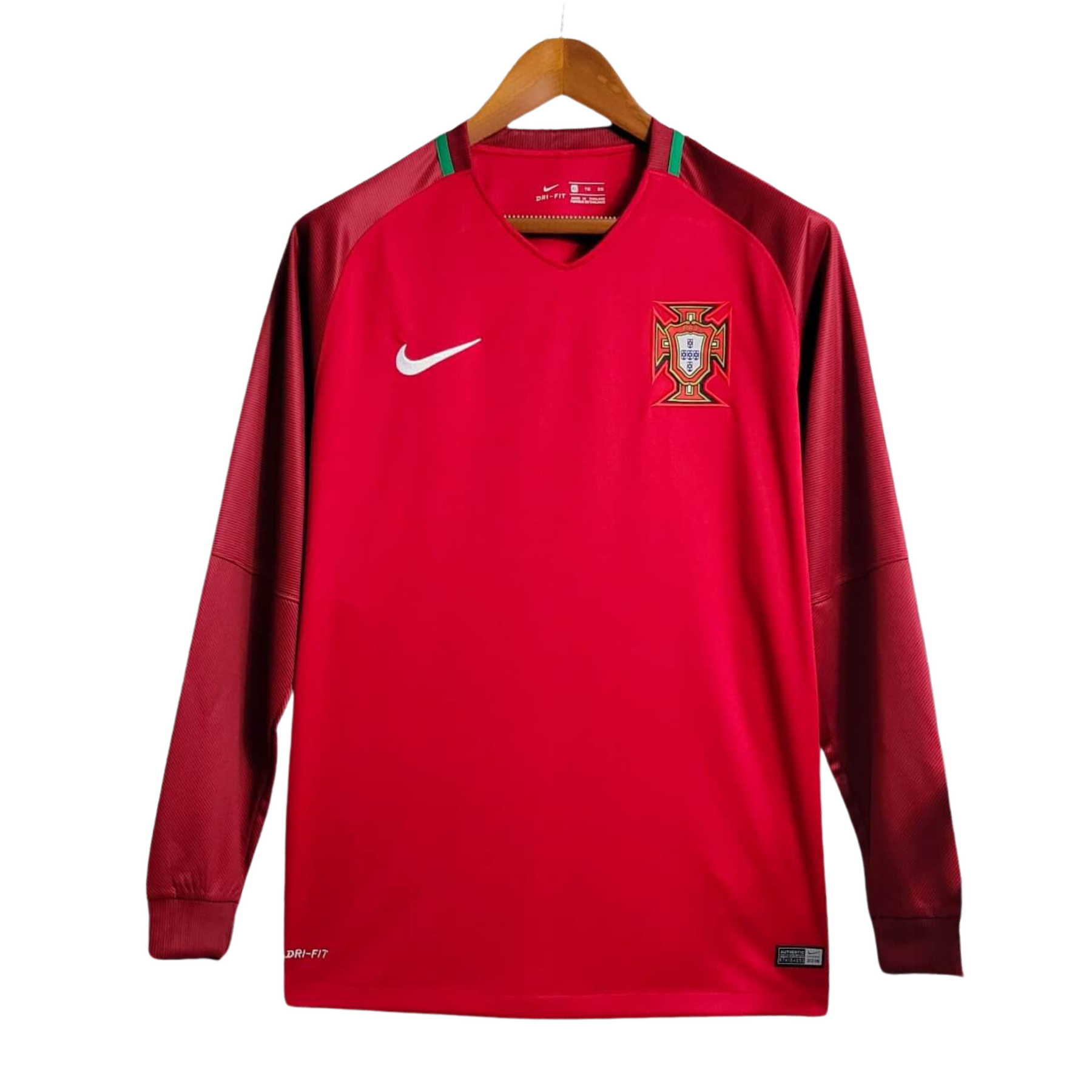 Portugal Retro 2016 Home Jersey - Long Sleeve