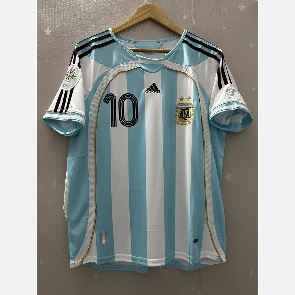 RIQUELME #10 Argentina Retro Jersey Home 2006