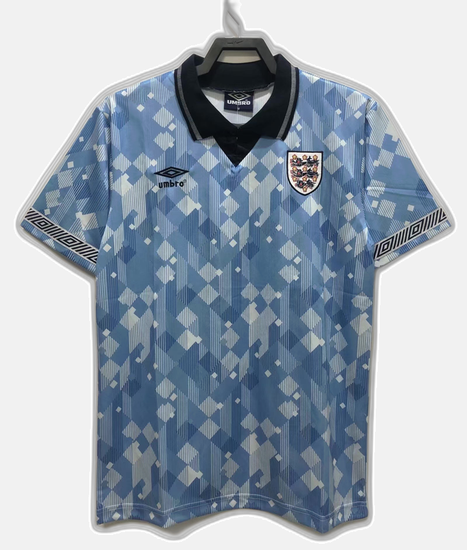 England 1990 Blue Edition Jersey - Retro Version