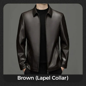 Chaqueta de cuero clásica para hombre – Estilo y elegancia duradera