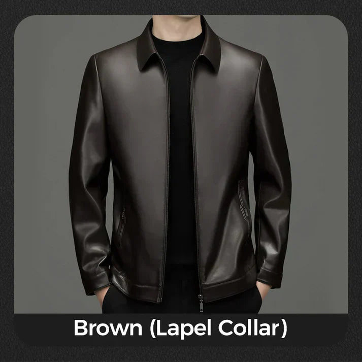 Chaqueta de cuero clásica para hombre – Estilo y elegancia duradera