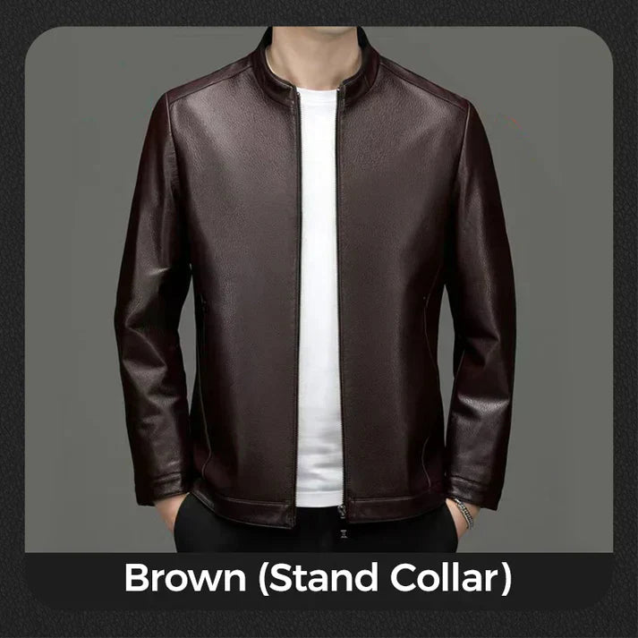 Chaqueta de cuero clásica para hombre – Estilo y elegancia duradera