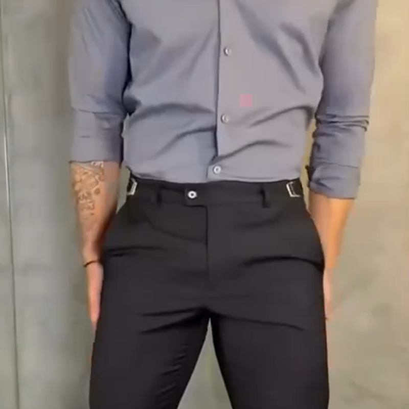 Pantalones elásticos ajustados para hombre – Comodidad y estilo
