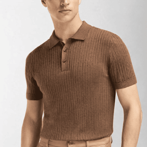 Camiseta tipo polo de hombre de tricot