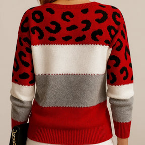 Julieta™ | Suéter casual con estampado de leopardo