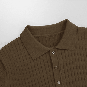 Camiseta tipo polo de hombre de tricot