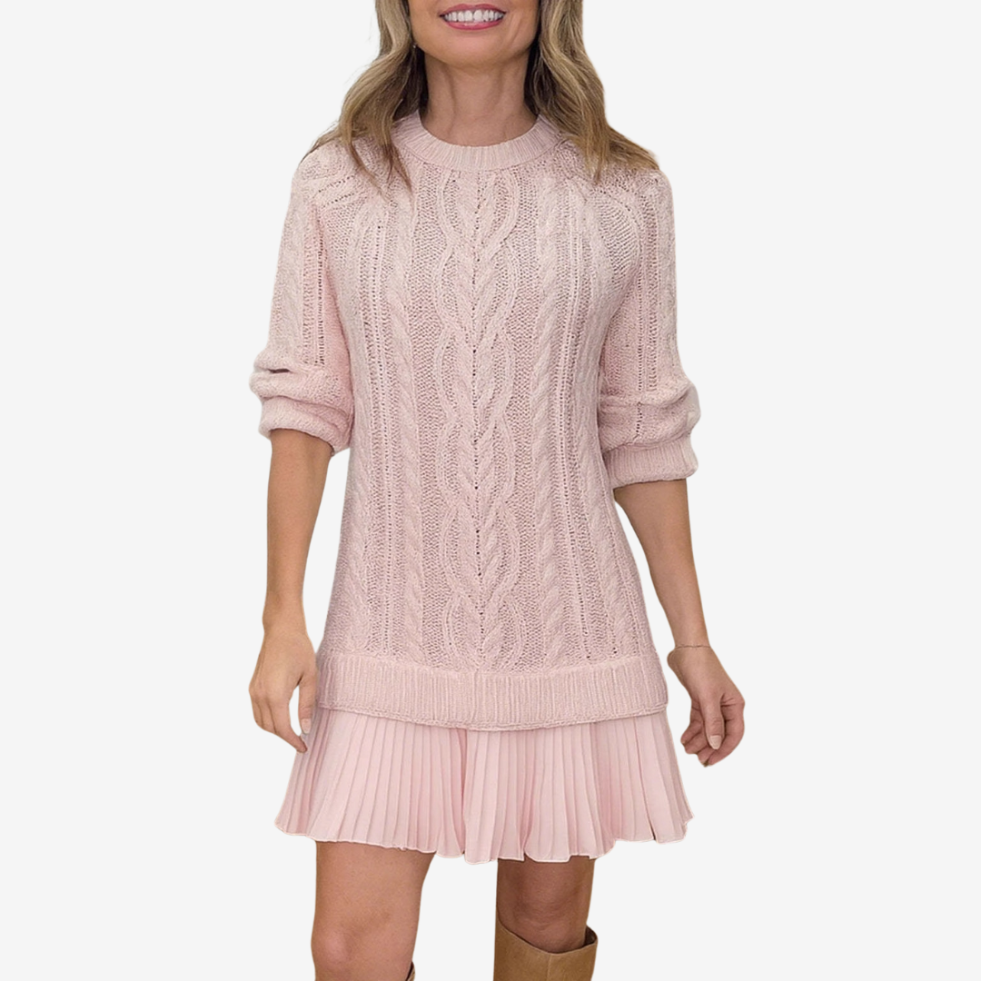 Zorina - Vestido De Punto Con Falda Plisada