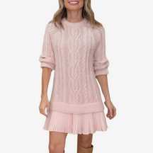 Zorina - Vestido De Punto Con Falda Plisada