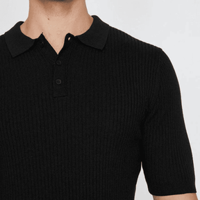 Camiseta tipo polo de hombre de tricot