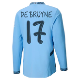 #17 De Bruyne Manchester City Home Jersey 2024/2025 Long Sleeve