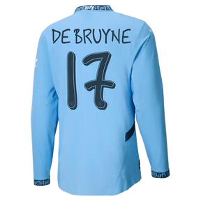 #17 De Bruyne Manchester City Home Jersey 2024/2025 Long Sleeve