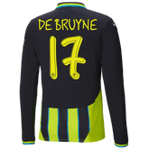 #17 De Bruyne City Away Jersey 2024/2025 Long Sleeve
