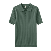 Camiseta tipo polo de hombre de tricot