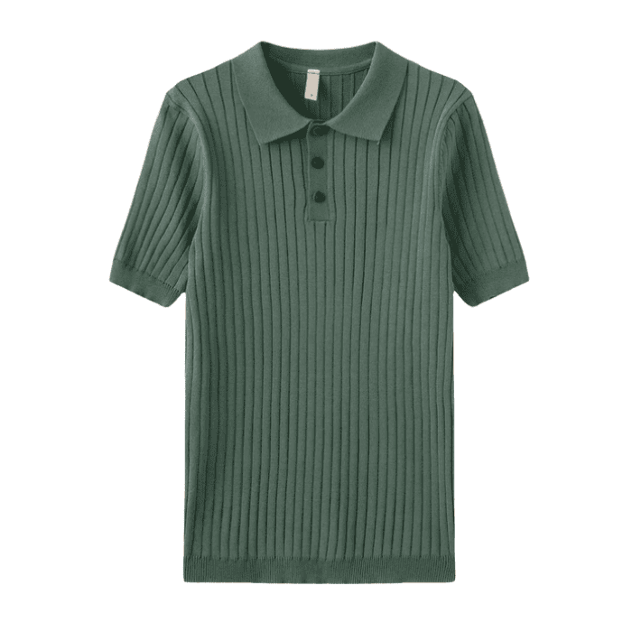 Camiseta tipo polo de hombre de tricot