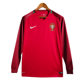 Portugal Retro 2016 Home Jersey - Long Sleeve