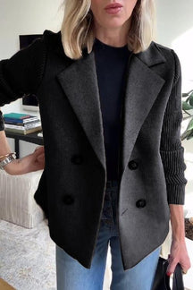 Kittiya - Elegante Blazer De Punto Con Manga Larga