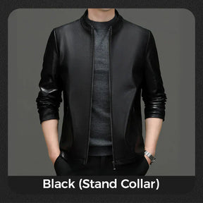 Chaqueta de cuero clásica para hombre – Estilo y elegancia duradera