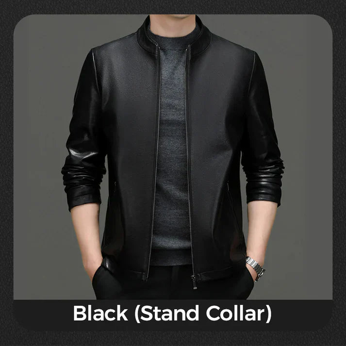 Chaqueta de cuero clásica para hombre – Estilo y elegancia duradera