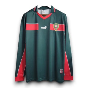 Morocco Retro 1998 Away Green Jersey - Long Sleeve