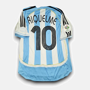 RIQUELME #10 Argentina Retro Jersey Home  2006