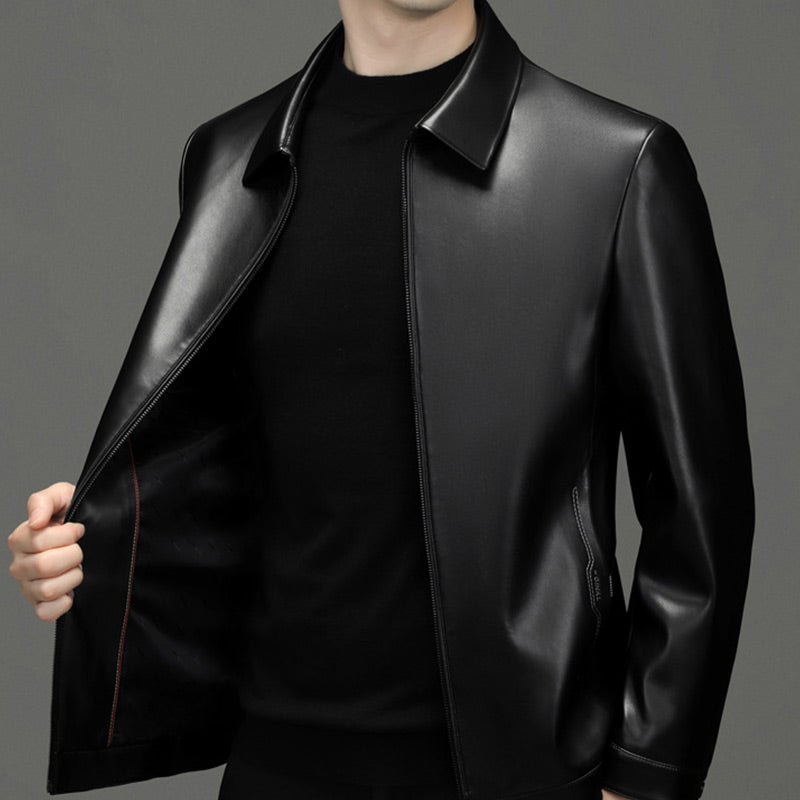 Chaqueta de cuero clásica para hombre – Estilo y elegancia duradera