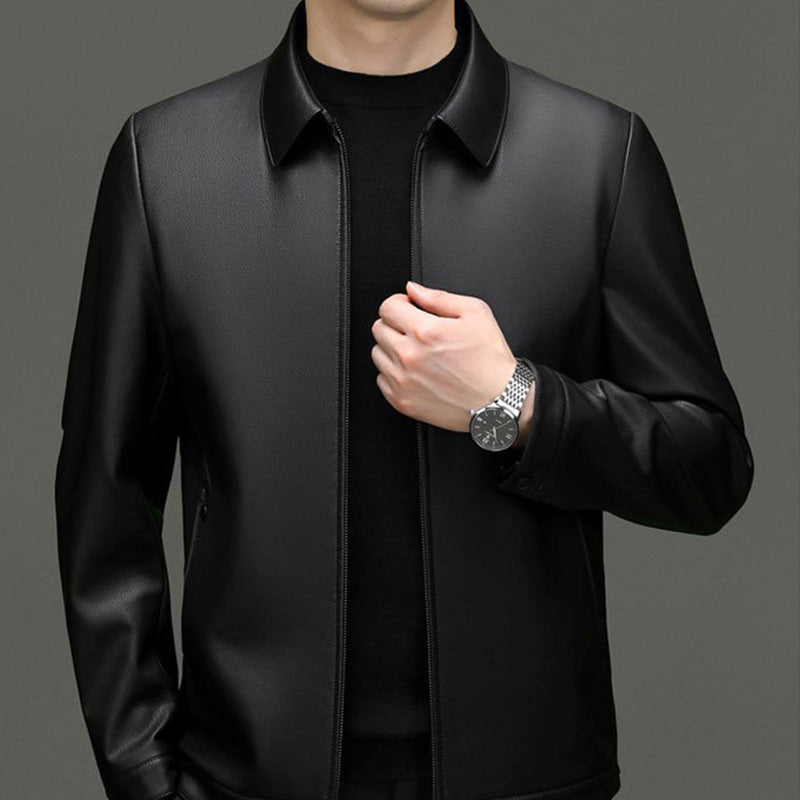 Chaqueta de cuero clásica para hombre – Estilo y elegancia duradera