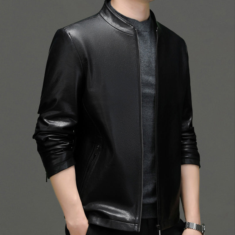 Chaqueta de cuero clásica para hombre – Estilo y elegancia duradera