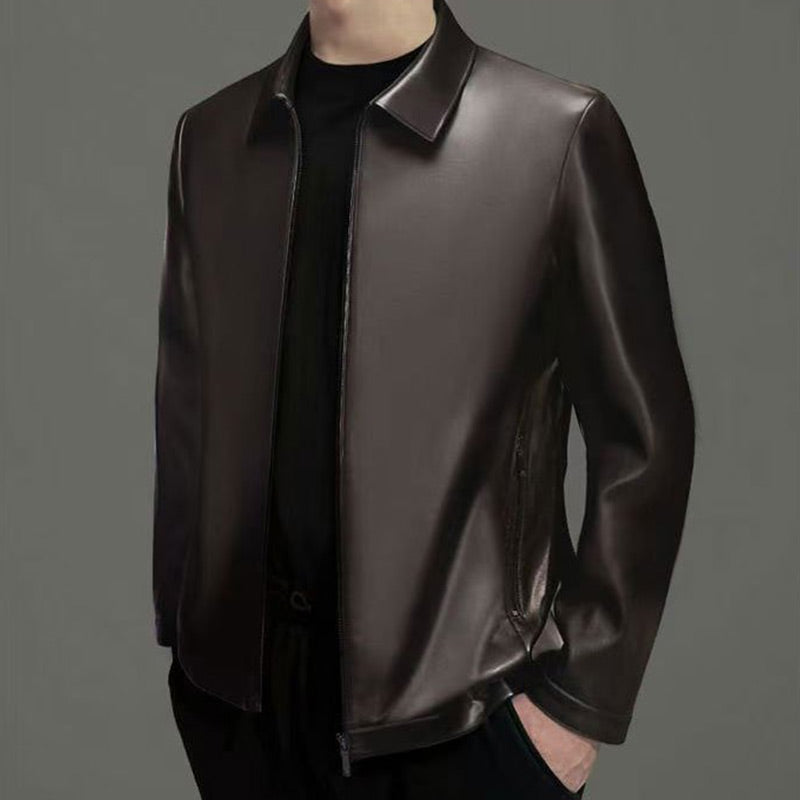 Chaqueta de cuero clásica para hombre – Estilo y elegancia duradera