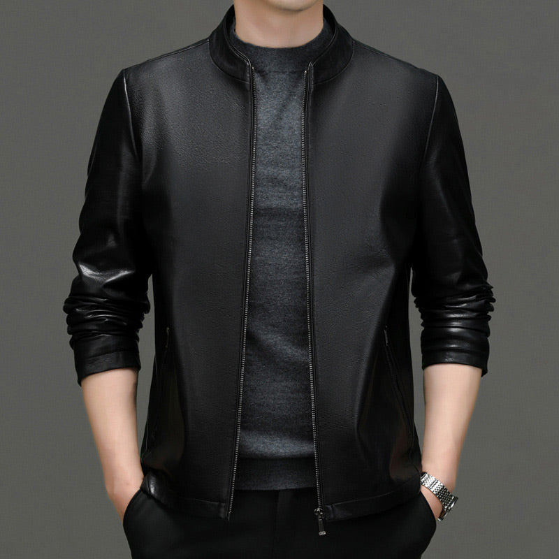 Chaqueta de cuero clásica para hombre – Estilo y elegancia duradera