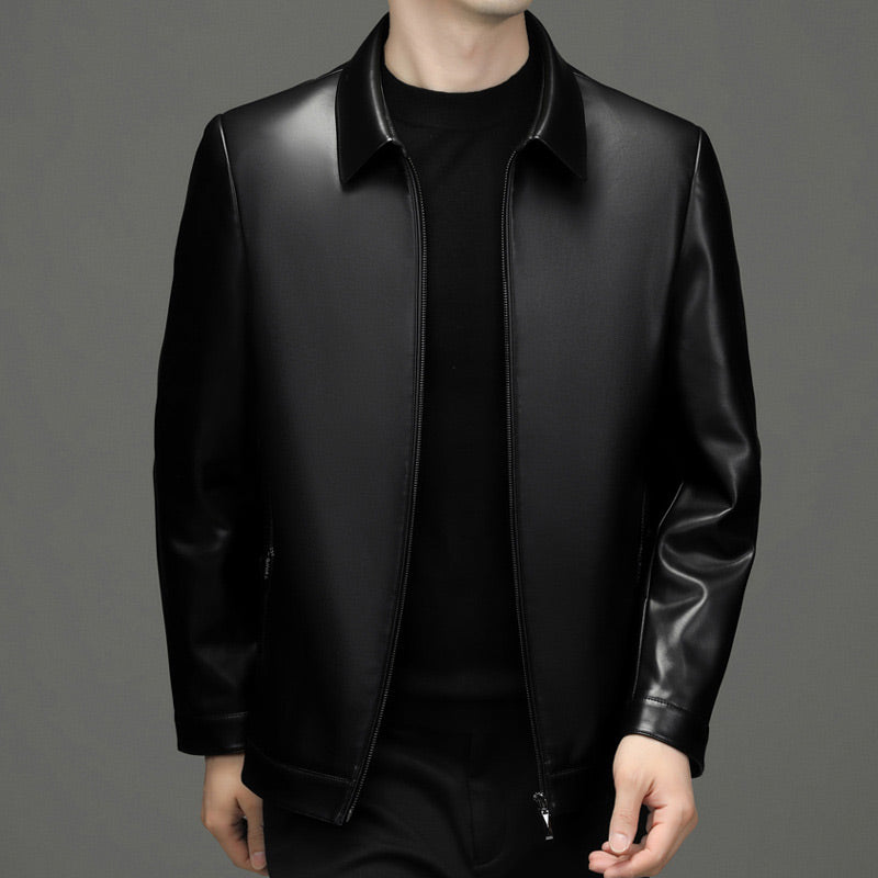 Chaqueta de cuero clásica para hombre – Estilo y elegancia duradera