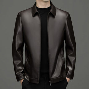 Chaqueta de cuero clásica para hombre – Estilo y elegancia duradera