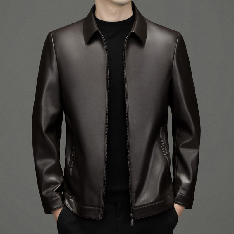 Chaqueta de cuero clásica para hombre – Estilo y elegancia duradera