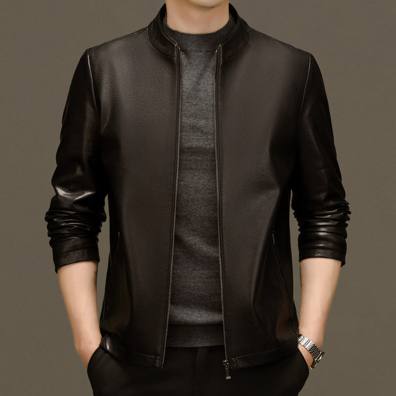 Chaqueta de cuero clásica para hombre – Estilo y elegancia duradera