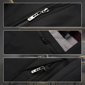 Abrigo trench casual para hombre con cremallera y solapa, forro desmontable