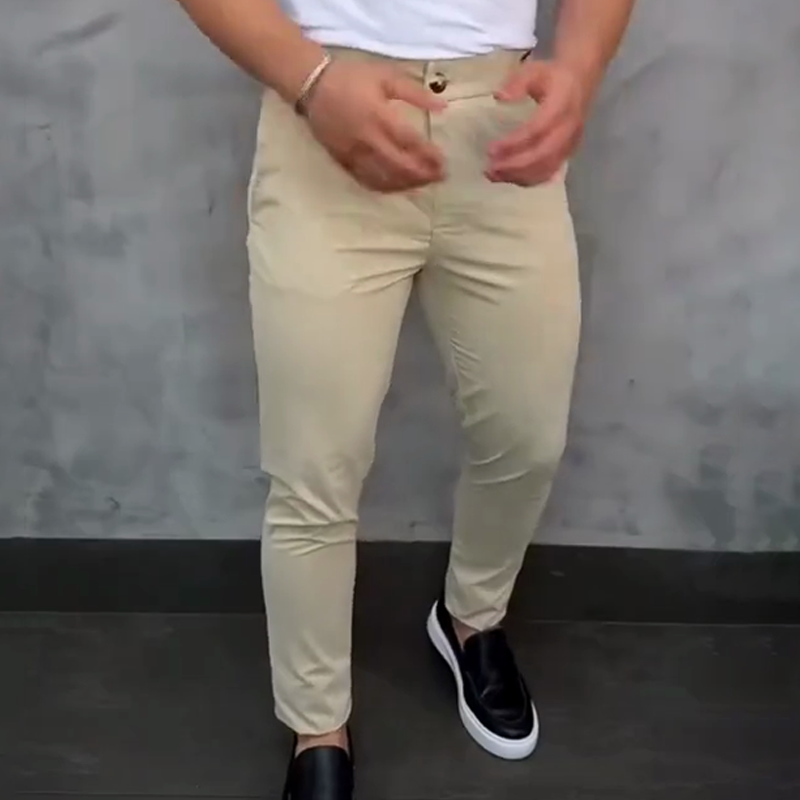 Pantalones elásticos ajustados para hombre – Comodidad y estilo