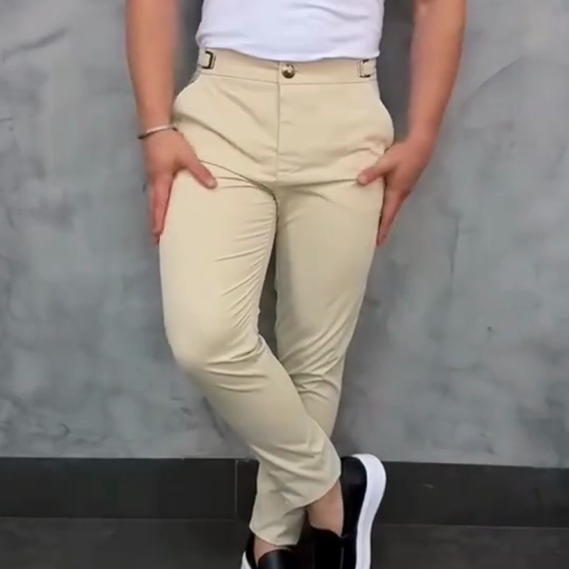Pantalones elásticos ajustados para hombre – Comodidad y estilo