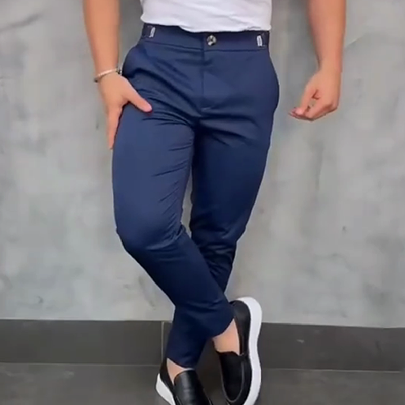 Pantalones elásticos ajustados para hombre – Comodidad y estilo